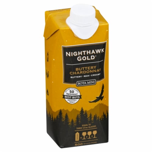 Night Hawk Gold® Bota Mini Buttery Chardonnay Perspective: front