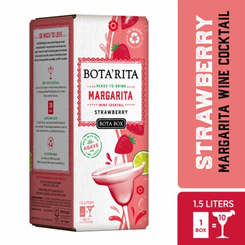 Bota Box Bota'Rita Ready-to-Drink Strawberry Margarita Wine Cocktail Perspective: front