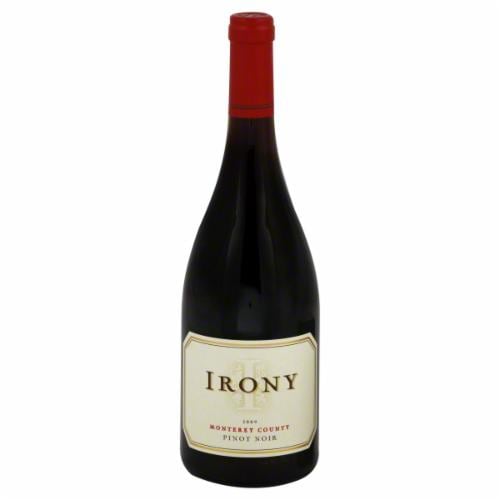 Irony Pinot Noir Red Wine Perspective: front