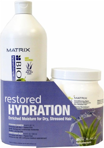 Matrix Biolage Hydrasource Shampoo & Conditioner Perspective: front