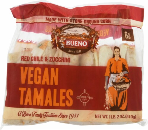 Buenatural Red Chile Zucchini Tamales Perspective: front