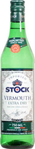 Stock White Extra Dry Vermouth Perspective: front