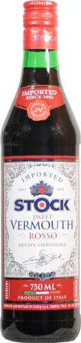 Stock Red Sweet Vermouth Perspective: front