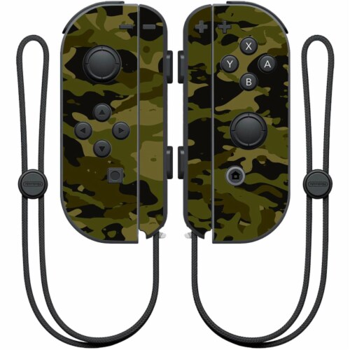 MightySkins NIJOYCO-Green Camouflage Skin for Nintendo Joy-Con Controller, Green Camouflage Perspective: front