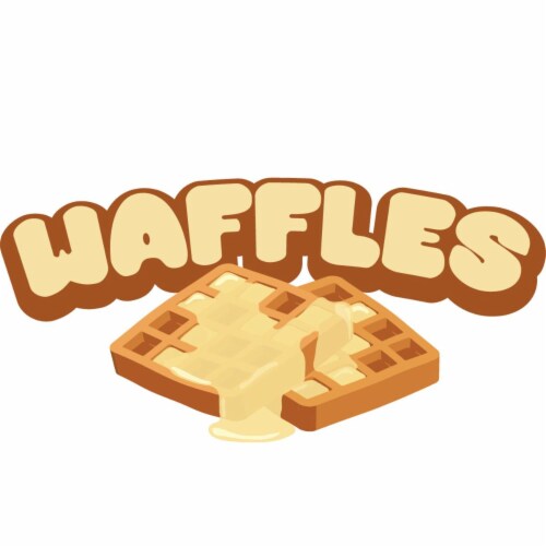 SignMission D-DC-12-Waffles 12 in. Concession Decal - Waffles Perspective: front