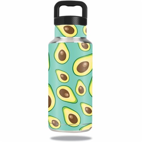 MightySkins OZBOT36-Seafoam Avocados Skin for 36 oz Ozark Trail Water Bottle, Seafoam Avocado Perspective: front