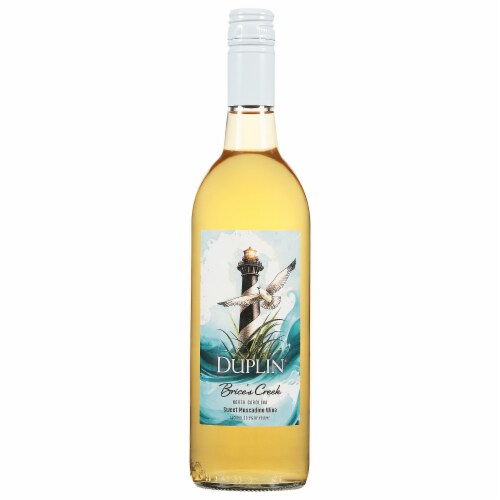 Duplin® Brice's Creek Sweet White Muscadine North Carolina White Wine Perspective: front