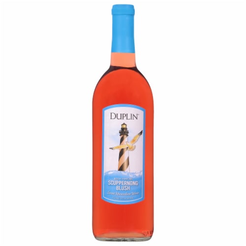 Duplin® Scuppernong Blush Sweet Muscadine North Carolina Red Wine Perspective: front