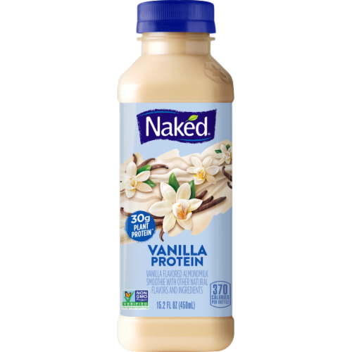 Naked® Vanilla Protein Almond Milk Smoothie Perspective: front
