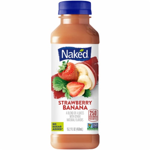Naked® Juice Strawberry Banana Fruit Smoothie Drink Perspective: front