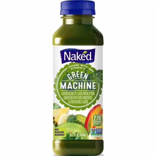Naked® Juice Green Machine No Sugar Added 100% Juice Smoothie Drink Perspective: front