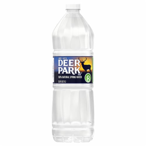 Deer Park 100% Natural Spring Water Bottle Perspective: front