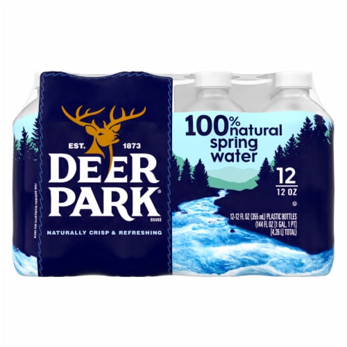 Deer Park® Natural Spring Bottled Water Perspective: front