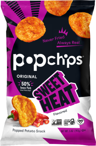 Popchips® Sweet Heat Potato Chips Perspective: front