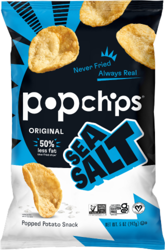 Popchips® Sea Salt Potato Popped Chips Perspective: front