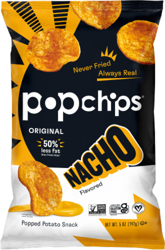 Popchips® Nacho Popped Potato Snack Perspective: front
