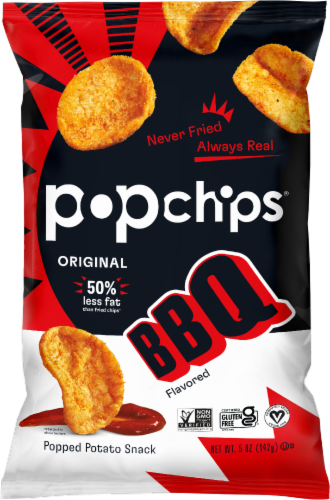 Popchips® BBQ Potato Popped Chips Perspective: front