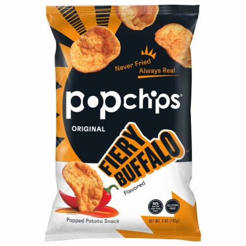popchips Fiery Buffalo Potato Chip Snack 5oz Perspective: front