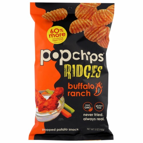 Popchips® Buffalo Ranch Ridges Perspective: front