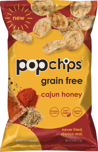 popchips Cajun Honey Popped Chip Snacks Perspective: front