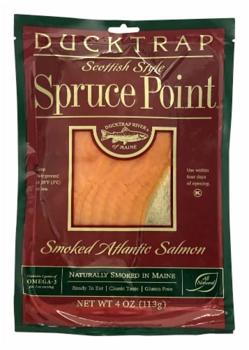 Ducktrap River Of Maine Spruce Point Smoked Atlantic Salmon Perspective: front