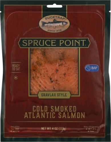 Ducktrap River of Maine Scottish Style Spruce Point Smoked Atlantic Salmon Perspective: front