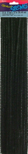 Darice 6mm Chenille Stems - Black - 25 Count Perspective: front