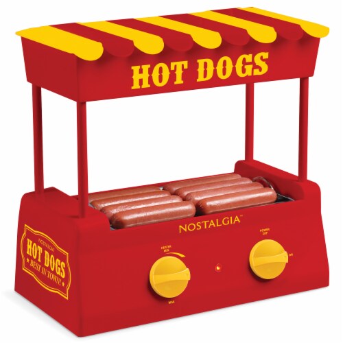 Nostalgia Hot Dog Roller and Bun Warmer Perspective: front