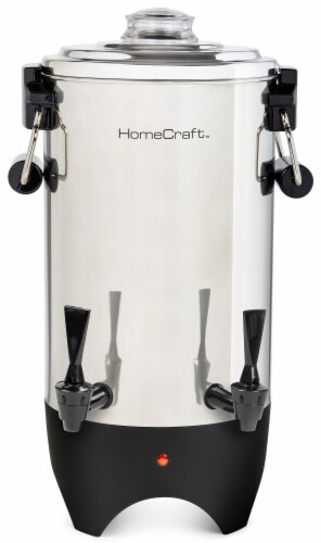 HomeCraft Quick Brewing Automatic Stainless Steel Coffee Urn Perspective: front