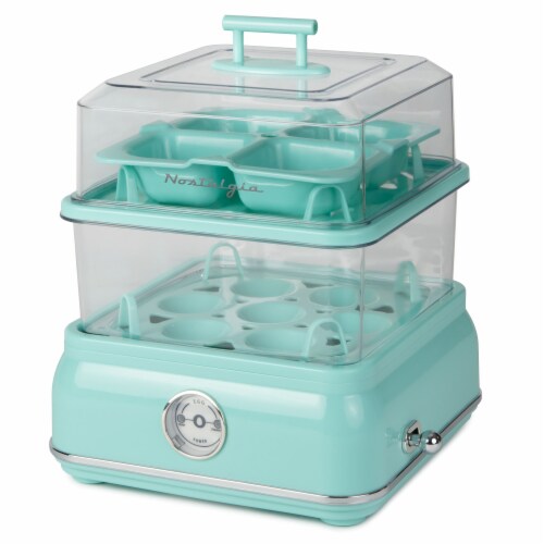 Nostalgia Classic Retro Egg Cooker - Aqua Perspective: front
