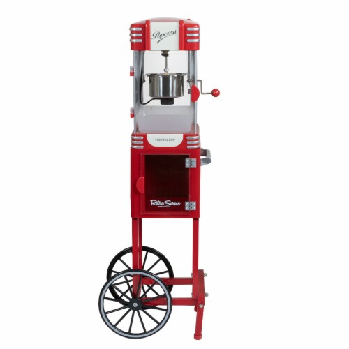 Nostalgia Retro Popcorn Cart Perspective: front