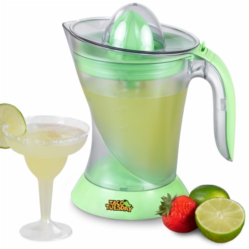 Nostalgia Taco Tuesday Electric Lime Juicer & Margarita Kit Perspective: front