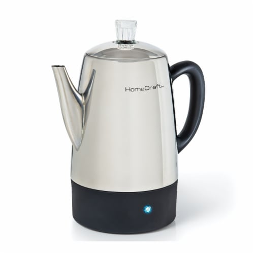 HomeCraft Stainless Steel Coffee Percolator Perspective: front