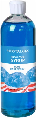 Nostalgia Blue Raspberry Snow Cone Syrup Perspective: front
