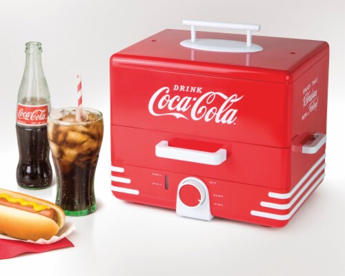 Nostalgia Large Coca-Cola Hot Dog Steamer Perspective: front