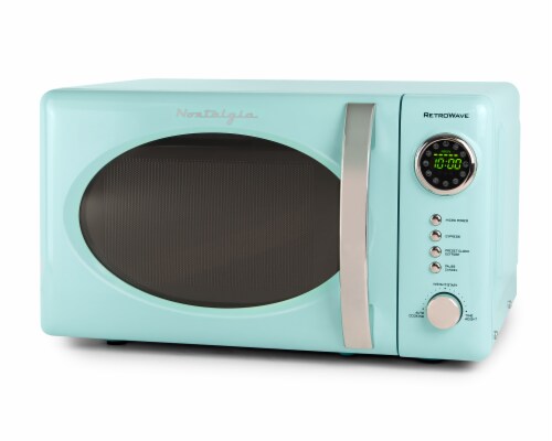 Nostalgia Countertop Microwave Oven - Aqua Perspective: front