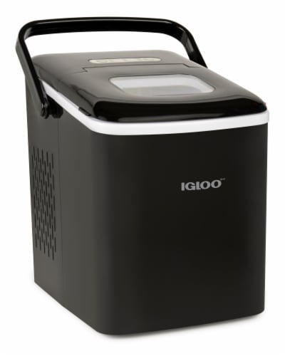 Igloo Automatic Self-Cleaning Portable Countertop Ice Maker Machine With Handle - Black Perspective: front