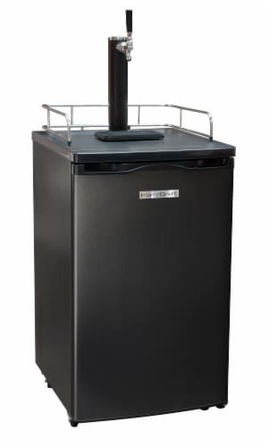 Nostalgia HomeCraft Kegorator - Black Stainless Steel Perspective: front