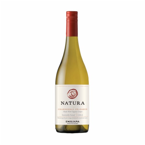 Natura Unoaked Chardonnay Chilean White Wine Perspective: front