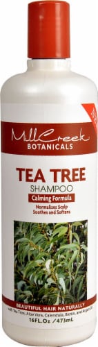 MillCreek Botanicals Calming Formula Tea Tree Shampoo Perspective: front