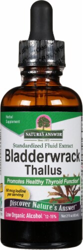 Nature's Answer® Low Alcohol Bladderwrack Extract Herbal Supplement Perspective: front