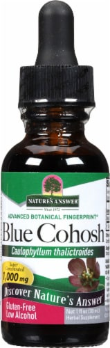 Nature's Answer® Low Alcohol Blue Cohosh Root Extract Herbal Supplement 1000mg Perspective: front