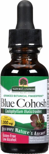 Nature's Answer® Low Alcohol Blue Cohosh Root Extract Herbal Supplement 1000mg Perspective: front