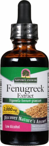 Nature's Answer® Low Alcohol Fenugreek Extract Herbal Supplement 2000mg Perspective: front