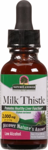Nature's Answer Milk Thistle Herbal Supplement 2000mg Perspective: front
