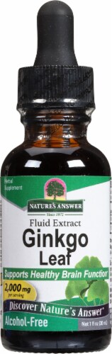 Nature's Answer Ginkgo Biloba Herbal Supplement 500mg Perspective: front