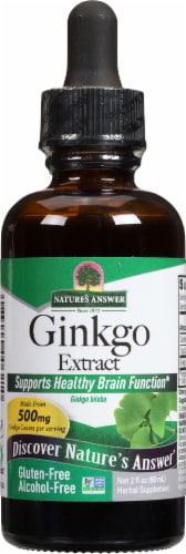 Nature's Answer Ginkgo Biloba Herbal Supplement 500mg Perspective: front