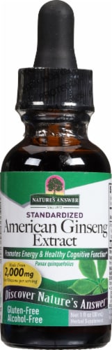 Nature's Answer Ginseng American Root Herbal Supplement Perspective: front