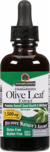 Nature's Answer Olive Leaf Herbal Supplement 1500mg Perspective: front