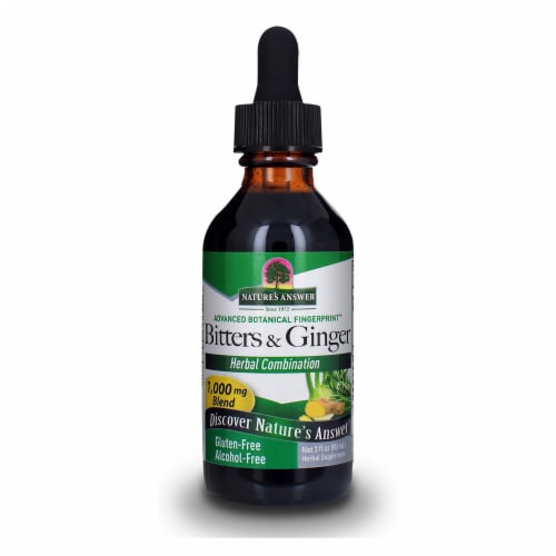 Nature's Answer 1000 mg Bitters & Ginger Perspective: front